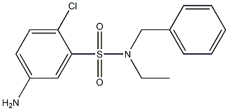 5-amino-N-benzyl-2-chloro-N-ethylbenzene-1-sulfonamide Struktur