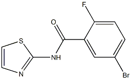 5-bromo-2-fluoro-N-1,3-thiazol-2-ylbenzamide Struktur