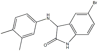 5-bromo-3-[(3,4-dimethylphenyl)amino]-2,3-dihydro-1H-indol-2-one Struktur