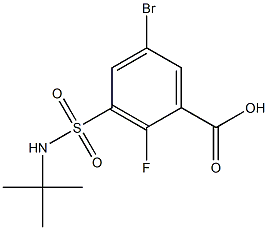 5-bromo-3-[(tert-butylamino)sulfonyl]-2-fluorobenzoic acid Struktur