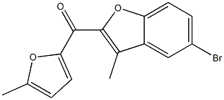 5-bromo-3-methyl-2-[(5-methylfuran-2-yl)carbonyl]-1-benzofuran Struktur