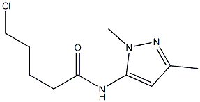 5-chloro-N-(1,3-dimethyl-1H-pyrazol-5-yl)pentanamide Struktur