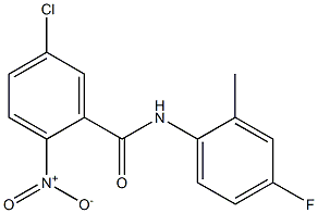 5-chloro-N-(4-fluoro-2-methylphenyl)-2-nitrobenzamide Struktur