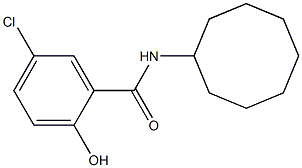 5-chloro-N-cyclooctyl-2-hydroxybenzamide Struktur