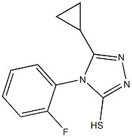 5-cyclopropyl-4-(2-fluorophenyl)-4H-1,2,4-triazole-3-thiol Struktur