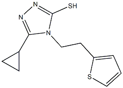 5-cyclopropyl-4-[2-(thiophen-2-yl)ethyl]-4H-1,2,4-triazole-3-thiol Struktur