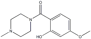 5-methoxy-2-[(4-methylpiperazin-1-yl)carbonyl]phenol Struktur