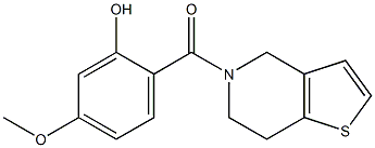 5-methoxy-2-{4H,5H,6H,7H-thieno[3,2-c]pyridin-5-ylcarbonyl}phenol Struktur