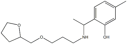 5-methyl-2-(1-{[3-(oxolan-2-ylmethoxy)propyl]amino}ethyl)phenol Struktur