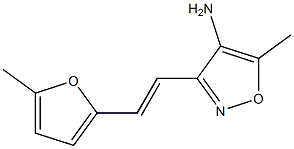 5-methyl-3-[(E)-2-(5-methyl-2-furyl)vinyl]isoxazol-4-amine Struktur