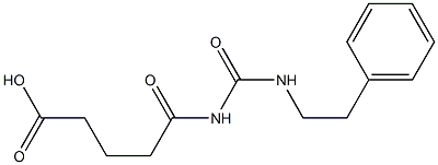 5-oxo-5-{[(2-phenylethyl)carbamoyl]amino}pentanoic acid Struktur