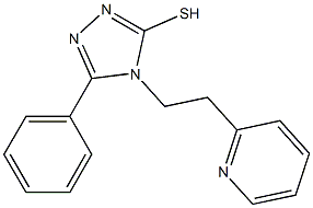 5-phenyl-4-[2-(pyridin-2-yl)ethyl]-4H-1,2,4-triazole-3-thiol Struktur