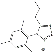 5-propyl-4-(2,4,6-trimethylphenyl)-4H-1,2,4-triazole-3-thiol Struktur