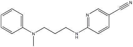 6-({3-[methyl(phenyl)amino]propyl}amino)nicotinonitrile Struktur