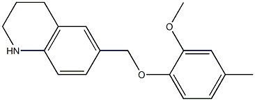 6-(2-methoxy-4-methylphenoxymethyl)-1,2,3,4-tetrahydroquinoline Struktur