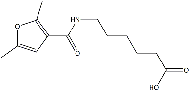 6-[(2,5-dimethyl-3-furoyl)amino]hexanoic acid Struktur