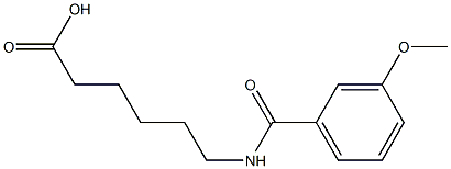 6-[(3-methoxybenzoyl)amino]hexanoic acid Struktur