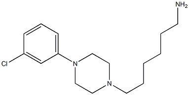 6-[4-(3-chlorophenyl)piperazin-1-yl]hexan-1-amine Struktur