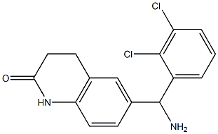 6-[amino(2,3-dichlorophenyl)methyl]-1,2,3,4-tetrahydroquinolin-2-one Struktur