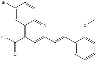 6-bromo-2-[(E)-2-(2-methoxyphenyl)vinyl]quinoline-4-carboxylic acid Struktur