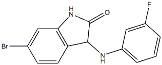 6-bromo-3-[(3-fluorophenyl)amino]-2,3-dihydro-1H-indol-2-one Struktur