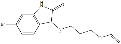 6-bromo-3-{[3-(ethenyloxy)propyl]amino}-2,3-dihydro-1H-indol-2-one Struktur