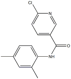 6-chloro-N-(2,4-dimethylphenyl)pyridine-3-carboxamide Struktur