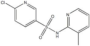 6-chloro-N-(3-methylpyridin-2-yl)pyridine-3-sulfonamide Struktur