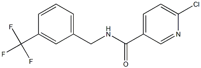 6-chloro-N-{[3-(trifluoromethyl)phenyl]methyl}pyridine-3-carboxamide Struktur