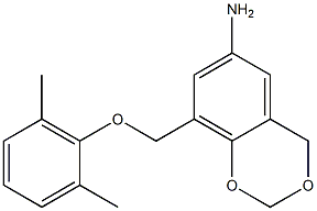 8-(2,6-dimethylphenoxymethyl)-2,4-dihydro-1,3-benzodioxin-6-amine Struktur