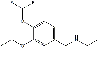 butan-2-yl({[4-(difluoromethoxy)-3-ethoxyphenyl]methyl})amine Struktur