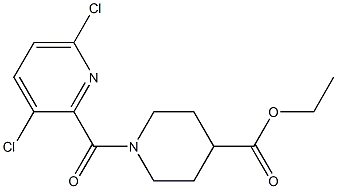 ethyl 1-[(3,6-dichloropyridin-2-yl)carbonyl]piperidine-4-carboxylate Struktur