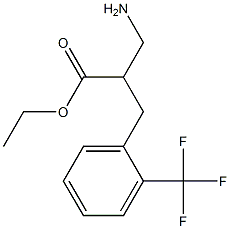 ethyl 3-amino-2-{[2-(trifluoromethyl)phenyl]methyl}propanoate Struktur