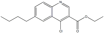 ethyl 6-butyl-4-chloroquinoline-3-carboxylate Struktur