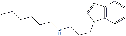 hexyl[3-(1H-indol-1-yl)propyl]amine Struktur