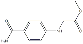 methyl 2-[(4-carbamoylphenyl)amino]acetate Struktur