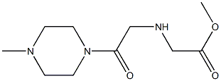 methyl 2-{[2-(4-methylpiperazin-1-yl)-2-oxoethyl]amino}acetate Struktur