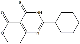 methyl 2-cyclohexyl-4-methyl-6-thioxo-1,6-dihydropyrimidine-5-carboxylate Struktur