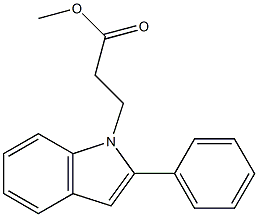 methyl 3-(2-phenyl-1H-indol-1-yl)propanoate Struktur