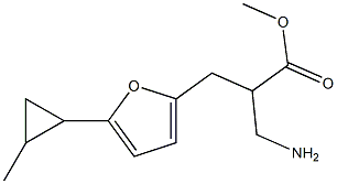 methyl 3-amino-2-{[5-(2-methylcyclopropyl)furan-2-yl]methyl}propanoate Struktur