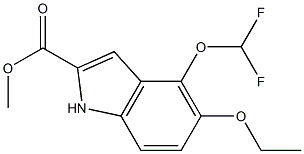 methyl 4-(difluoromethoxy)-5-ethoxy-1H-indole-2-carboxylate Struktur