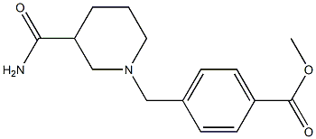 methyl 4-[(3-carbamoylpiperidin-1-yl)methyl]benzoate Struktur