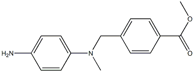 methyl 4-{[(4-aminophenyl)(methyl)amino]methyl}benzoate Struktur