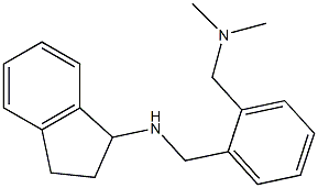 N-({2-[(dimethylamino)methyl]phenyl}methyl)-2,3-dihydro-1H-inden-1-amine Struktur