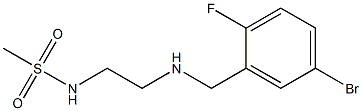 N-(2-{[(5-bromo-2-fluorophenyl)methyl]amino}ethyl)methanesulfonamide Struktur