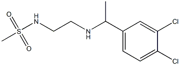 N-(2-{[1-(3,4-dichlorophenyl)ethyl]amino}ethyl)methanesulfonamide Struktur