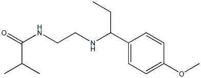 N-(2-{[1-(4-methoxyphenyl)propyl]amino}ethyl)-2-methylpropanamide Struktur