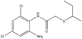 N-(2-amino-4,6-dichlorophenyl)-2-(butan-2-ylsulfanyl)acetamide Struktur