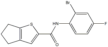 N-(2-bromo-4-fluorophenyl)-4H,5H,6H-cyclopenta[b]thiophene-2-carboxamide Struktur