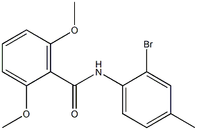 N-(2-bromo-4-methylphenyl)-2,6-dimethoxybenzamide Struktur